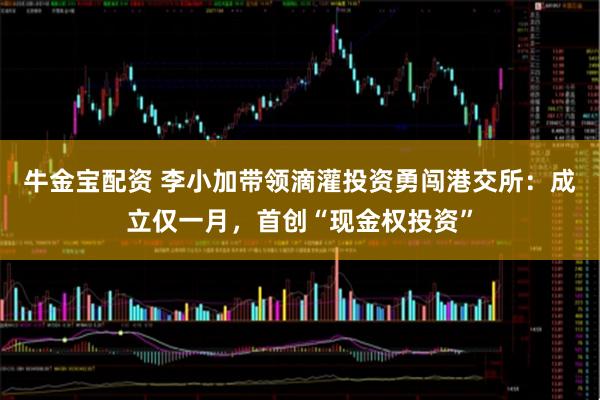 牛金宝配资 李小加带领滴灌投资勇闯港交所：成立仅一月，首创“现金权投资”